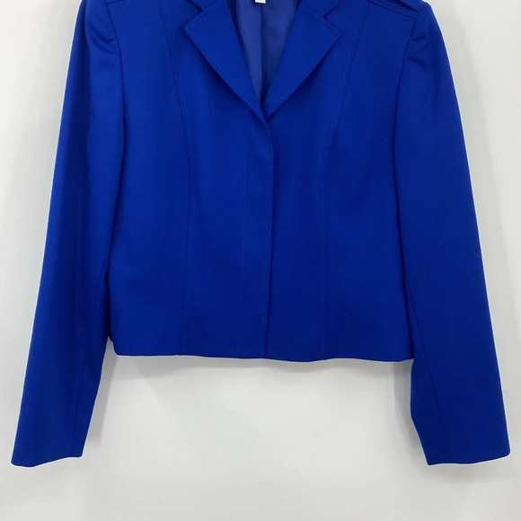 Pendleton Blazer Jacket Womens Size 10 Blue‎ Vintage Wool Gold Button Cropped - Picture 4 of 10